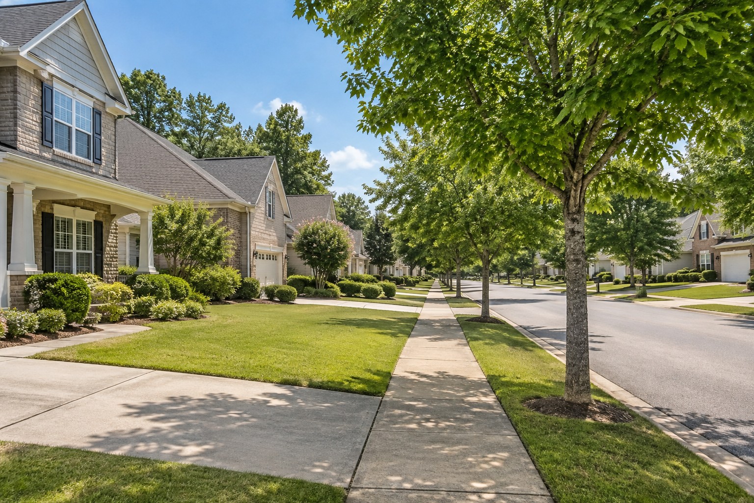 A Columbia County Georgia residential street, illustrative
